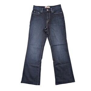Levis 512 Perfectly Slimming Bootcut Jeans Dark Wash Studded Pockets Women 8 S/C